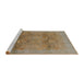 Sideview of Machine Washable Industrial Modern Brown Rug, wshurb2920