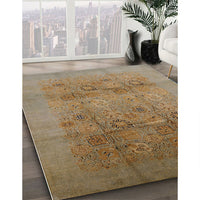 Mid-Century Modern Brown Oriental Rug, urb2920