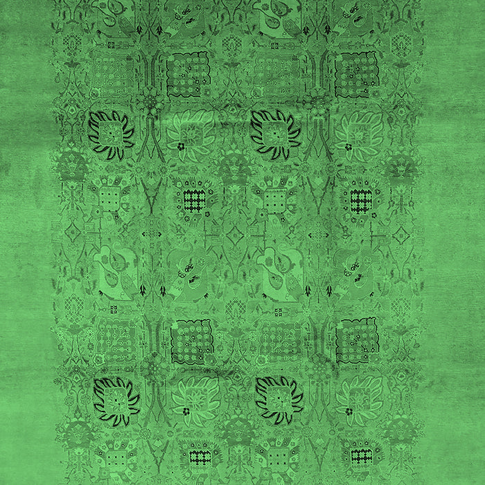 Machine Washable Oriental Emerald Green Industrial Area Rugs, wshurb2920emgrn