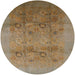 Round Mid-Century Modern Brown Oriental Rug, urb2920