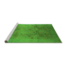 Sideview of Machine Washable Oriental Green Industrial Area Rugs, wshurb2920grn