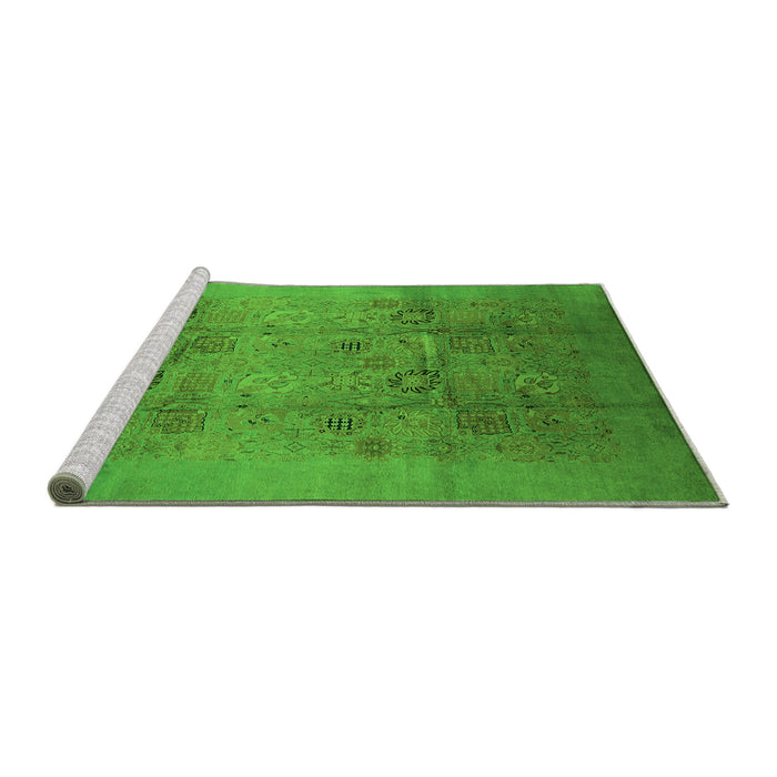 Sideview of Machine Washable Oriental Green Industrial Area Rugs, wshurb2920grn
