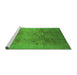 Sideview of Machine Washable Oriental Green Industrial Area Rugs, wshurb2920grn