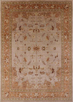 Mid-Century Modern Light Copper Gold Oriental Rug, urb2921