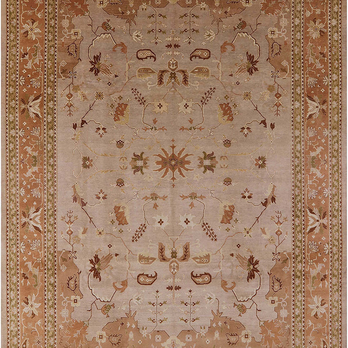 Mid-Century Modern Light Copper Gold Oriental Rug, urb2921