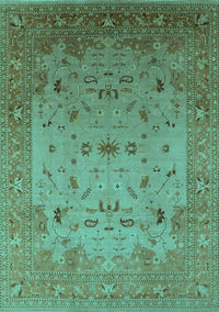 Oriental Turquoise Traditional Rug, urb2921turq