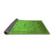 Sideview of Oriental Green Traditional Rug, urb2921grn