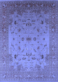 Oriental Blue Traditional Rug, urb2921blu