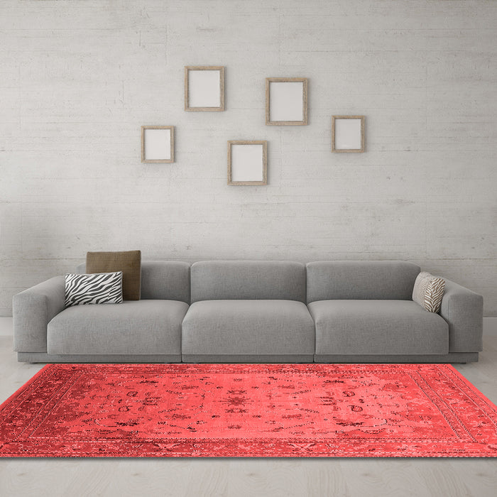 Traditional Red Washable Rugs