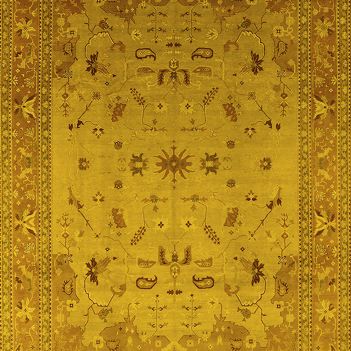 Oriental Yellow Traditional Rug, urb2921yw