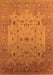 Machine Washable Oriental Orange Traditional Area Rugs, wshurb2921org