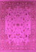 Machine Washable Oriental Pink Traditional Rug, wshurb2921pnk