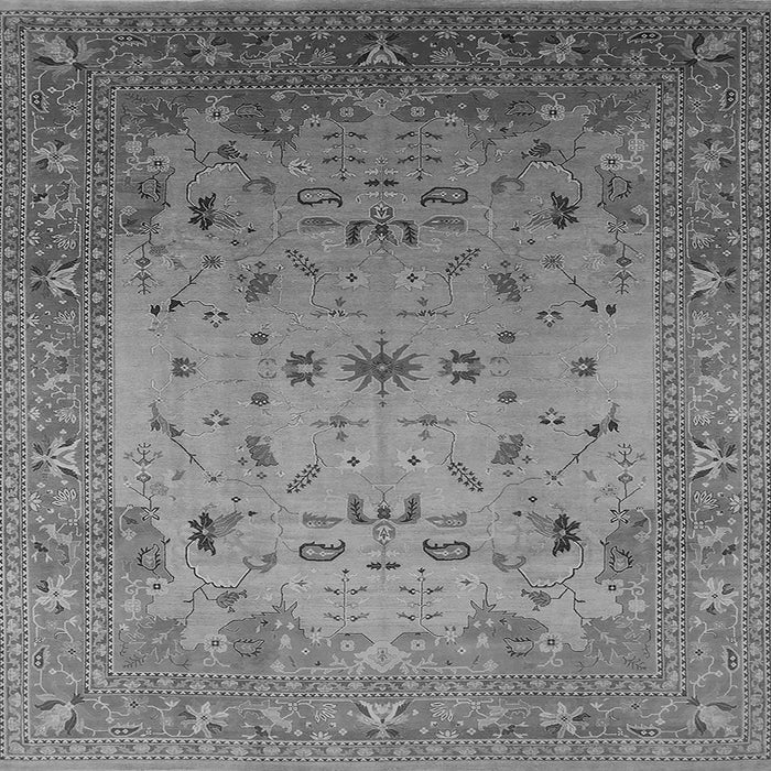 Square Machine Washable Oriental Gray Traditional Rug, wshurb2921gry
