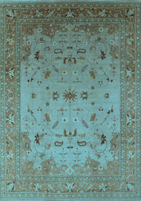 Oriental Light Blue Traditional Rug, urb2921lblu