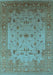 Oriental Light Blue Traditional Rug, urb2921lblu