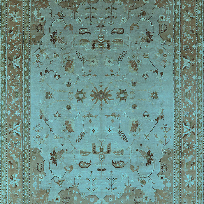Oriental Light Blue Traditional Rug, urb2921lblu
