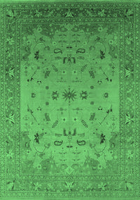 Oriental Emerald Green Traditional Rug, urb2921emgrn