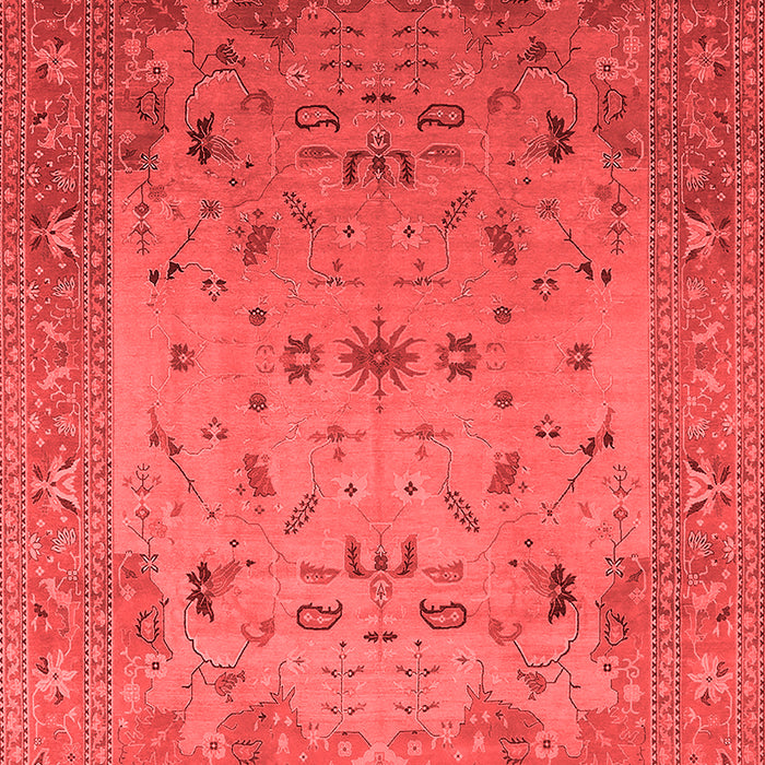 Machine Washable Oriental Red Traditional Rug, wshurb2921red