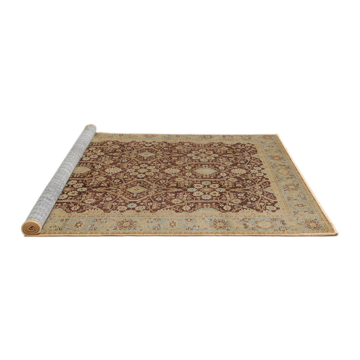 Sideview of Machine Washable Industrial Modern Brown Sand Brown Rug, wshurb2922