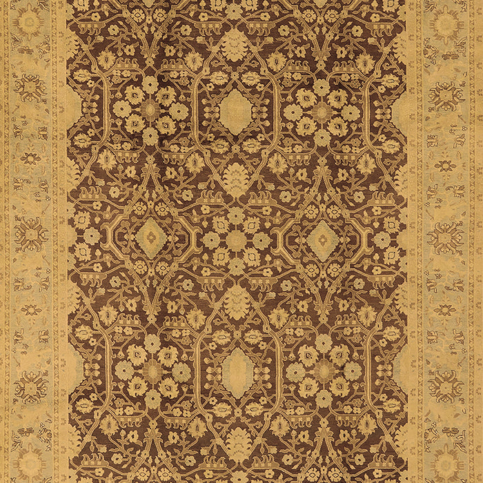 Machine Washable Oriental Brown Traditional Rug, wshurb2922brn