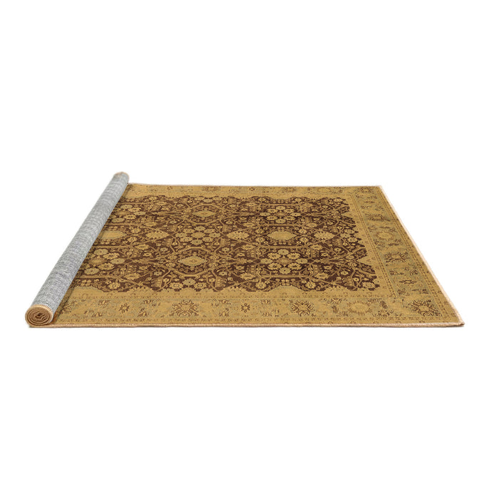 Sideview of Machine Washable Oriental Brown Traditional Rug, wshurb2922brn