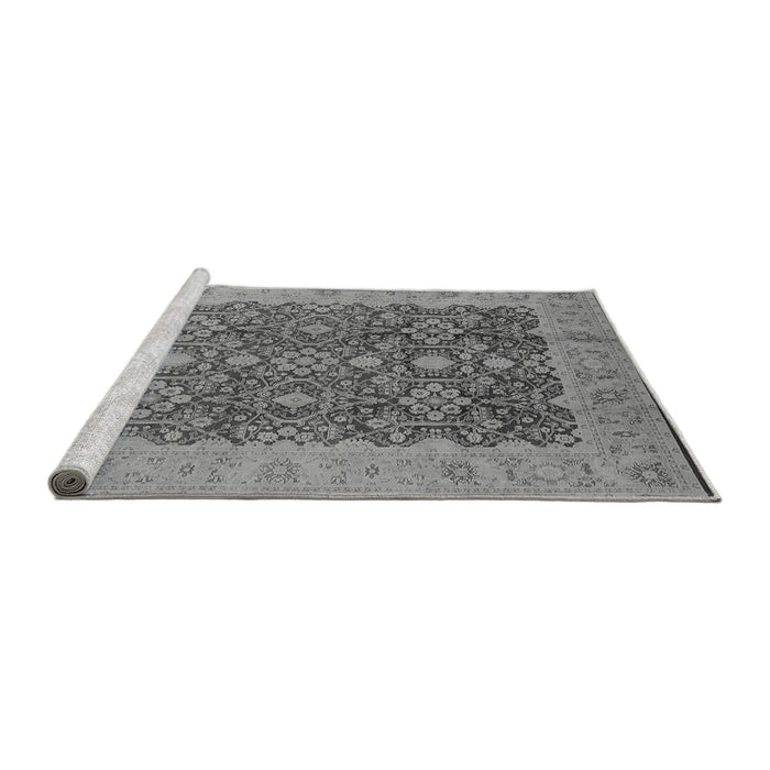Sideview of Machine Washable Oriental Gray Traditional Rug, wshurb2922gry