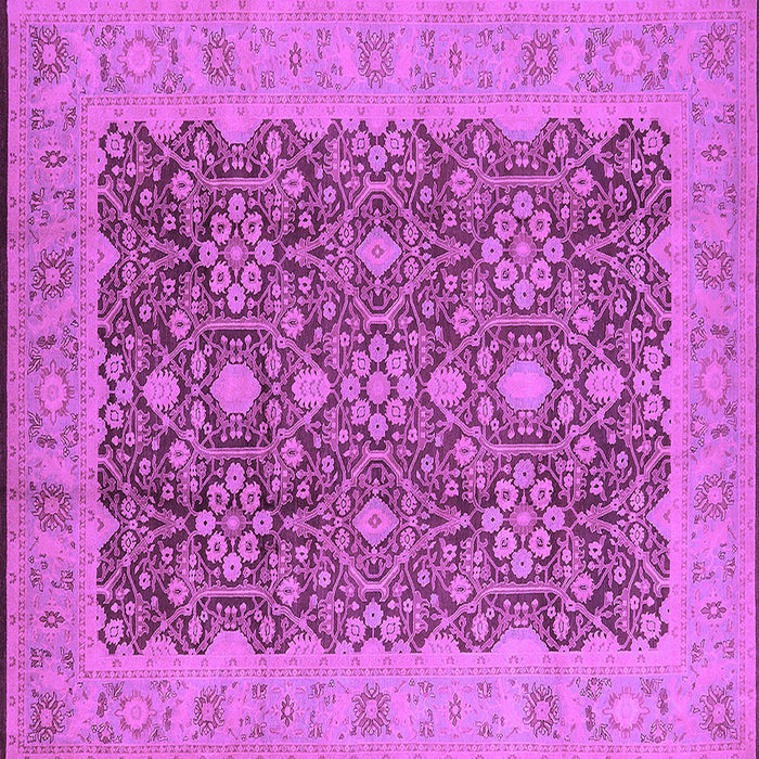 Square Machine Washable Oriental Purple Traditional Area Rugs, wshurb2922pur