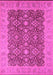 Machine Washable Oriental Pink Traditional Rug, wshurb2922pnk