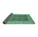 Sideview of Oriental Turquoise Traditional Rug, urb2922turq