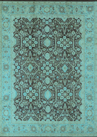 Oriental Light Blue Traditional Rug, urb2922lblu