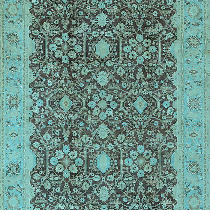 Oriental Light Blue Traditional Rug, urb2922lblu
