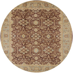 Round Machine Washable Industrial Modern Brown Sand Brown Rug, wshurb2922