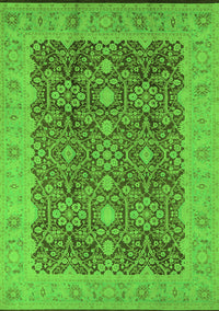 Oriental Green Traditional Rug, urb2922grn