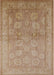 Mid-Century Modern Light Brown Oriental Rug, urb2923