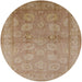 Round Mid-Century Modern Light Brown Oriental Rug, urb2923