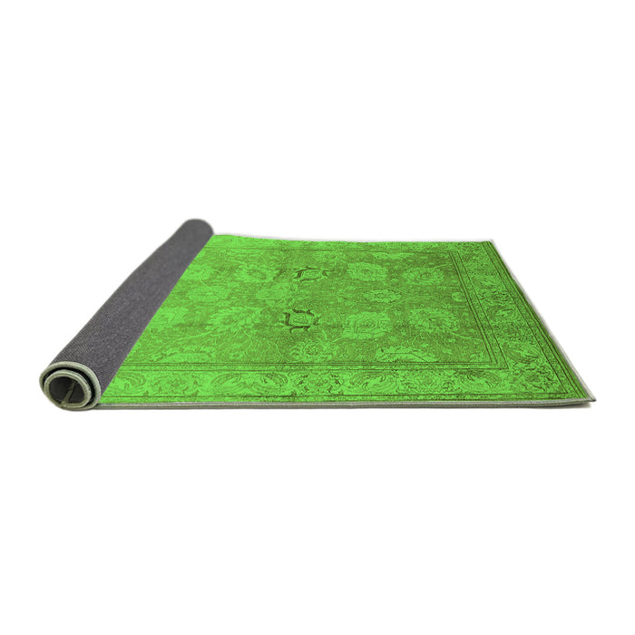 Sideview of Oriental Green Traditional Rug, urb2923grn