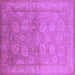 Square Oriental Purple Traditional Rug, urb2923pur