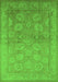 Oriental Green Traditional Rug, urb2923grn