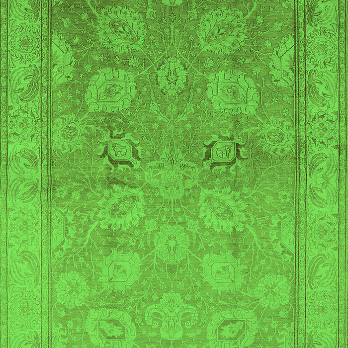 Oriental Green Traditional Rug, urb2923grn
