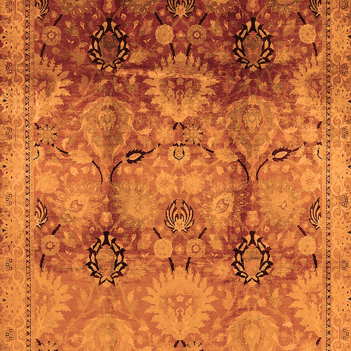 Oriental Orange Traditional Rug, urb2924org