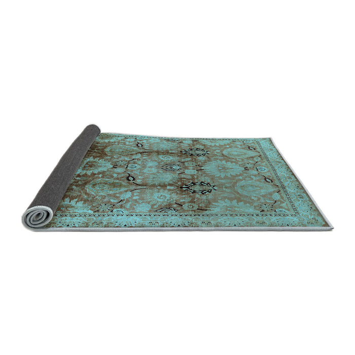 Sideview of Oriental Light Blue Traditional Rug, urb2924lblu