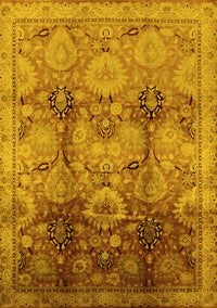 Oriental Yellow Traditional Rug, urb2924yw