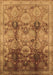 Machine Washable Oriental Brown Traditional Rug, wshurb2924brn