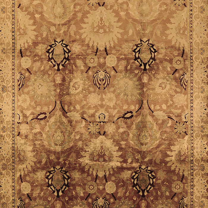 Machine Washable Oriental Brown Traditional Rug, wshurb2924brn