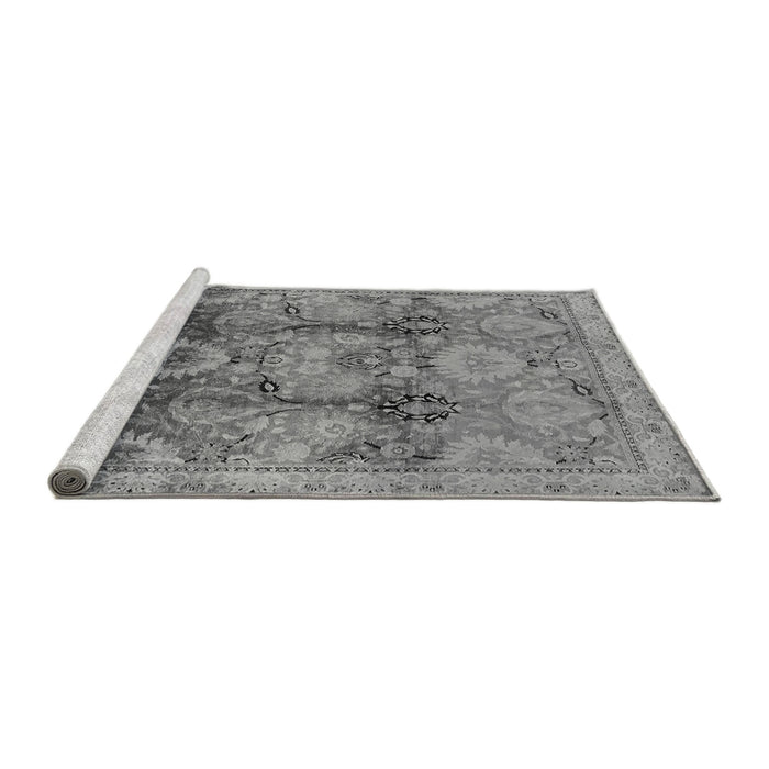 Sideview of Machine Washable Oriental Gray Traditional Rug, wshurb2924gry