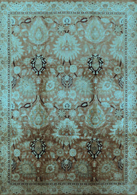 Oriental Light Blue Traditional Rug, urb2924lblu