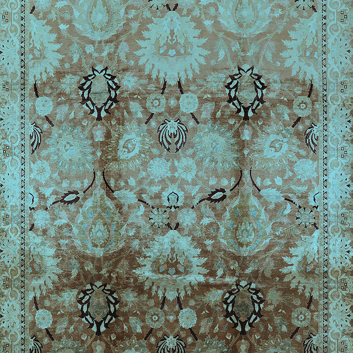 Oriental Light Blue Traditional Rug, urb2924lblu