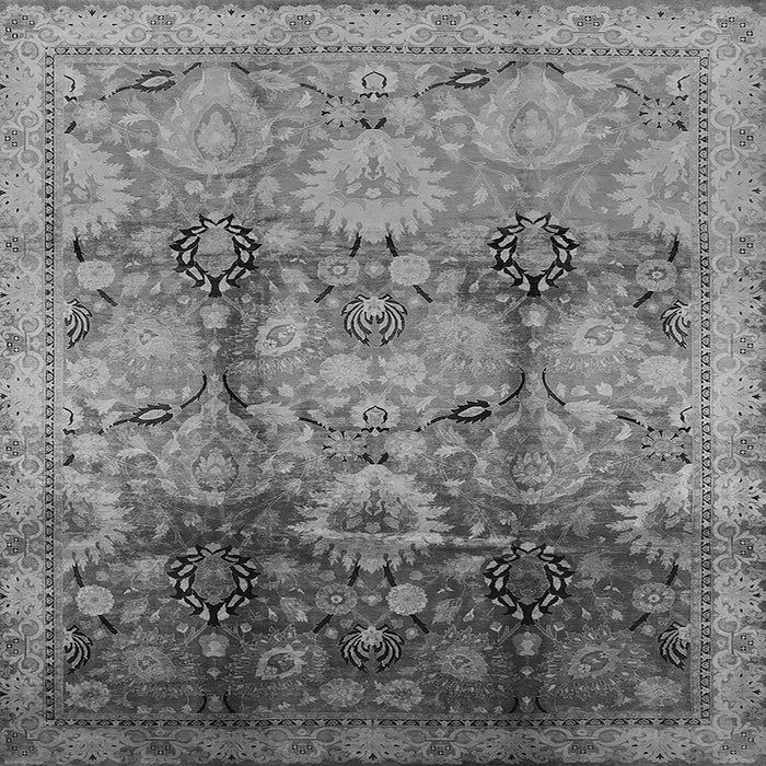 Square Oriental Gray Traditional Rug, urb2924gry