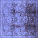 Square Oriental Blue Traditional Rug, urb2924blu