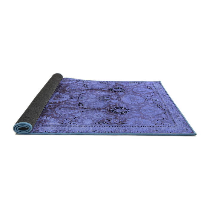 Sideview of Oriental Blue Traditional Rug, urb2924blu